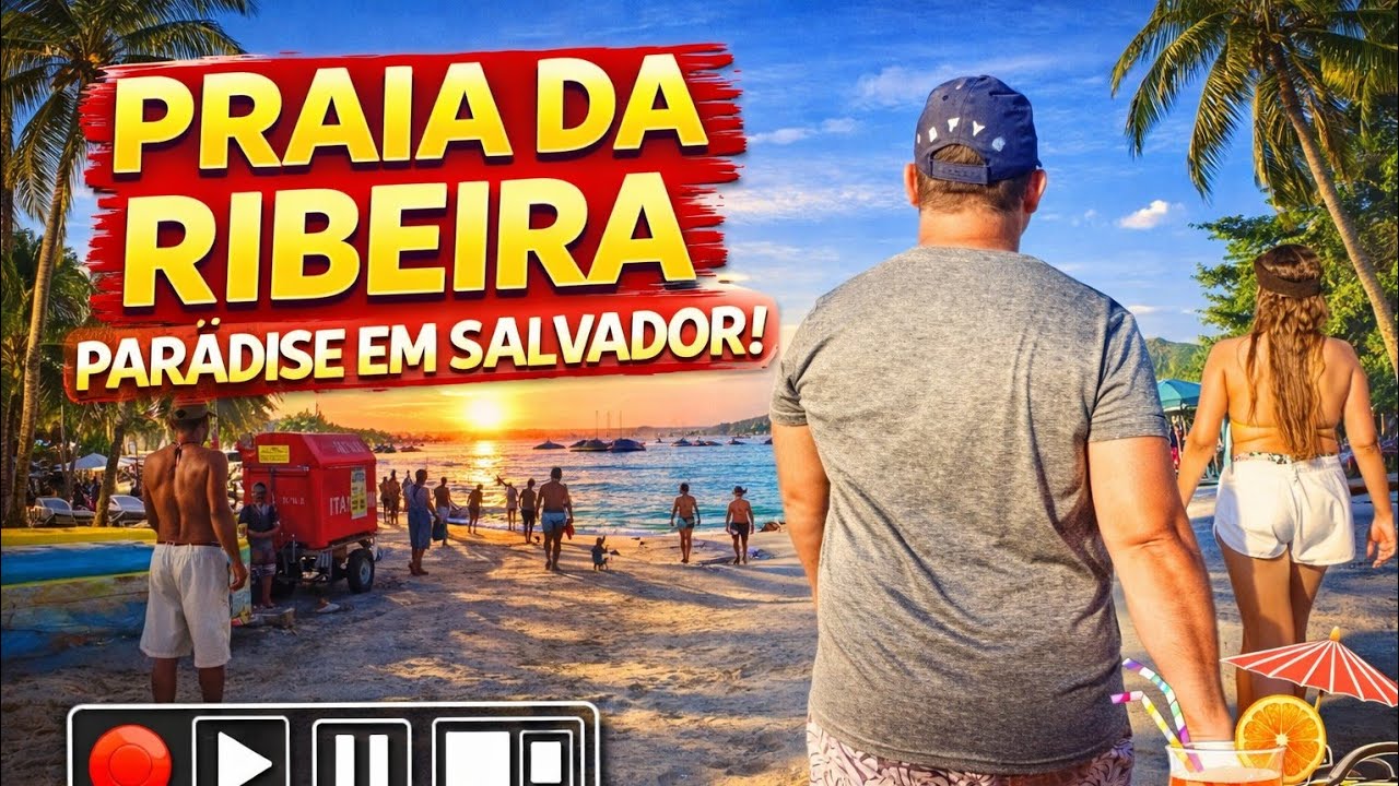  🌴🌊 A INCRÍVEL PRAIA DA RIBEIRA/SALVADOR/BAHIA#Praia #Salvador #Bahia