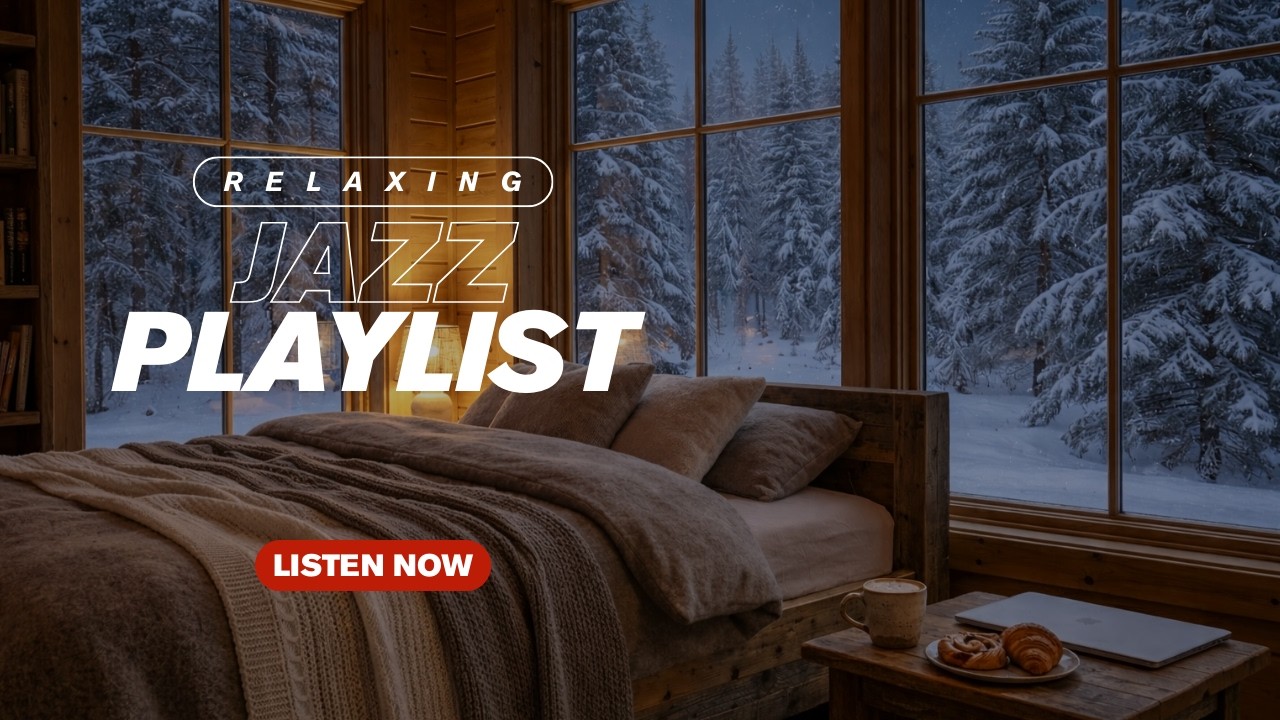 Cozy Cabin Winter Jazz — Slow Relaxing Jazz for Study & Chill Vibes