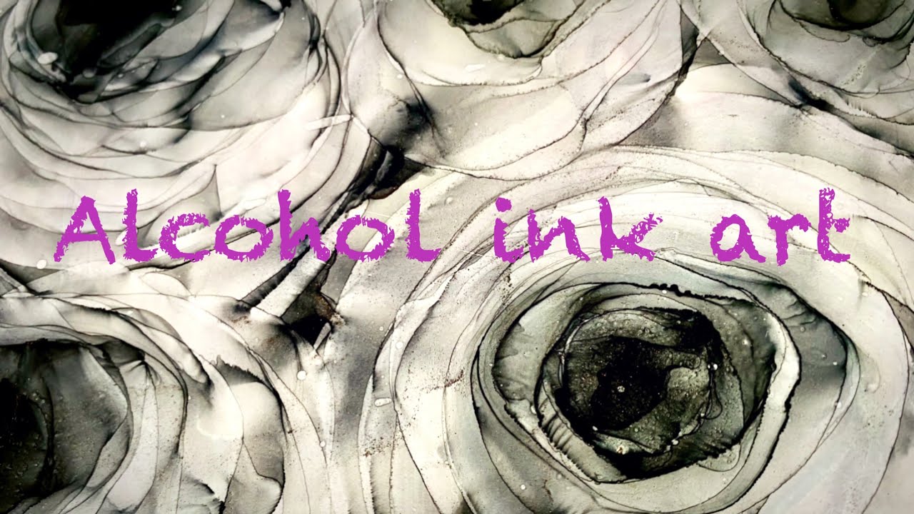 エアブラシで薔薇を描く♪【練習風景】【アルコールインクアート】Draw a rose with an airbrush ♪