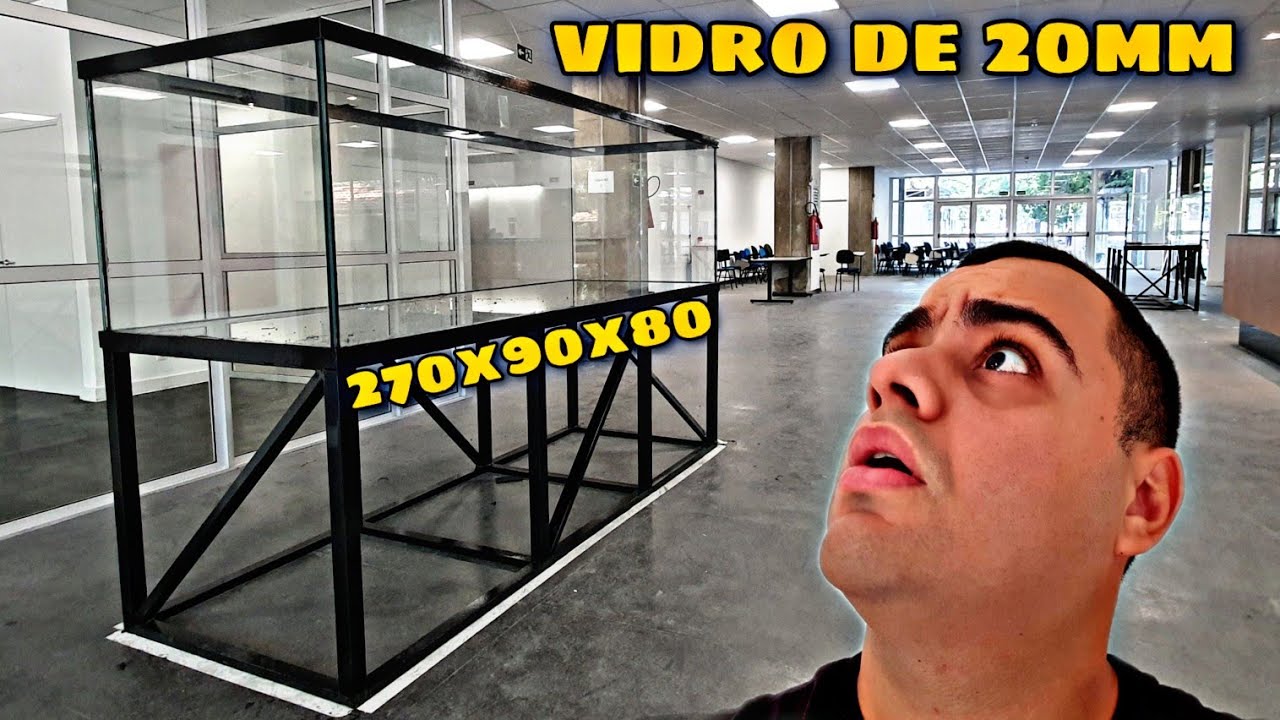 FABRICAMOS UM AQUÁRIO GIGANTE COM VIDRO DE 20MM