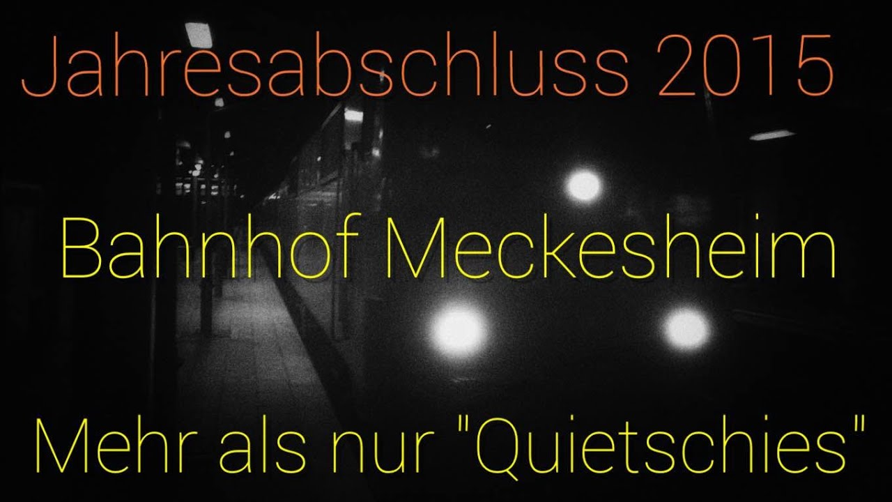 Jahresabschluss 2015: Der Bahnhof Meckesheim - mehr als nur 