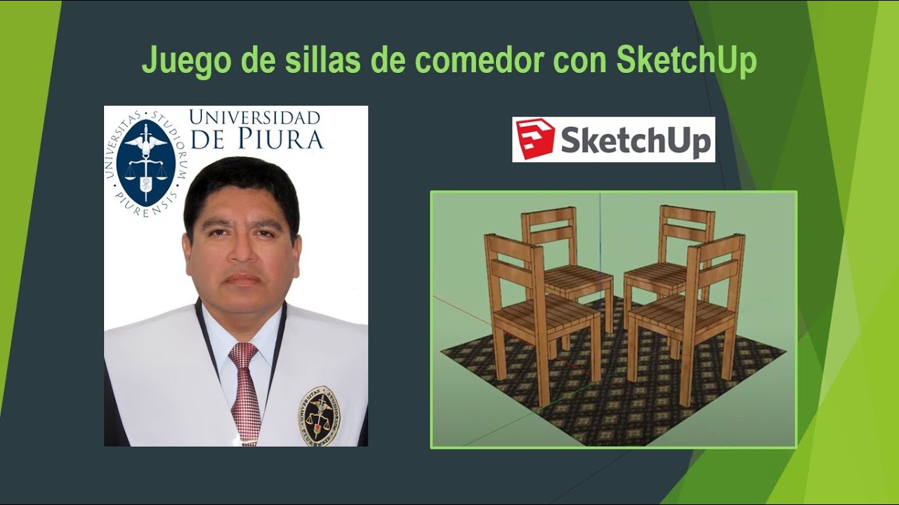 SketchUp. Cómo hacer un juego de sillas de comedor con SketchUp