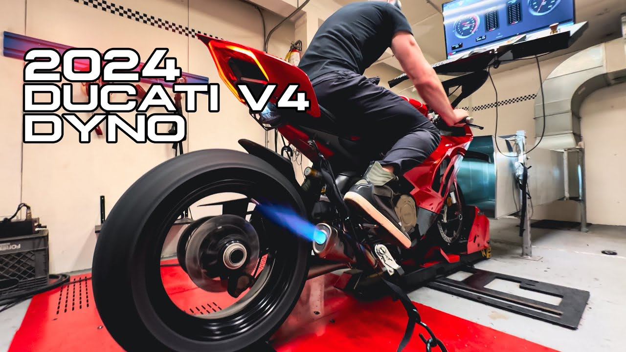 Результаты теста Ducati V4 Dyno 2024! BT Moto Flash против Stock против V4R