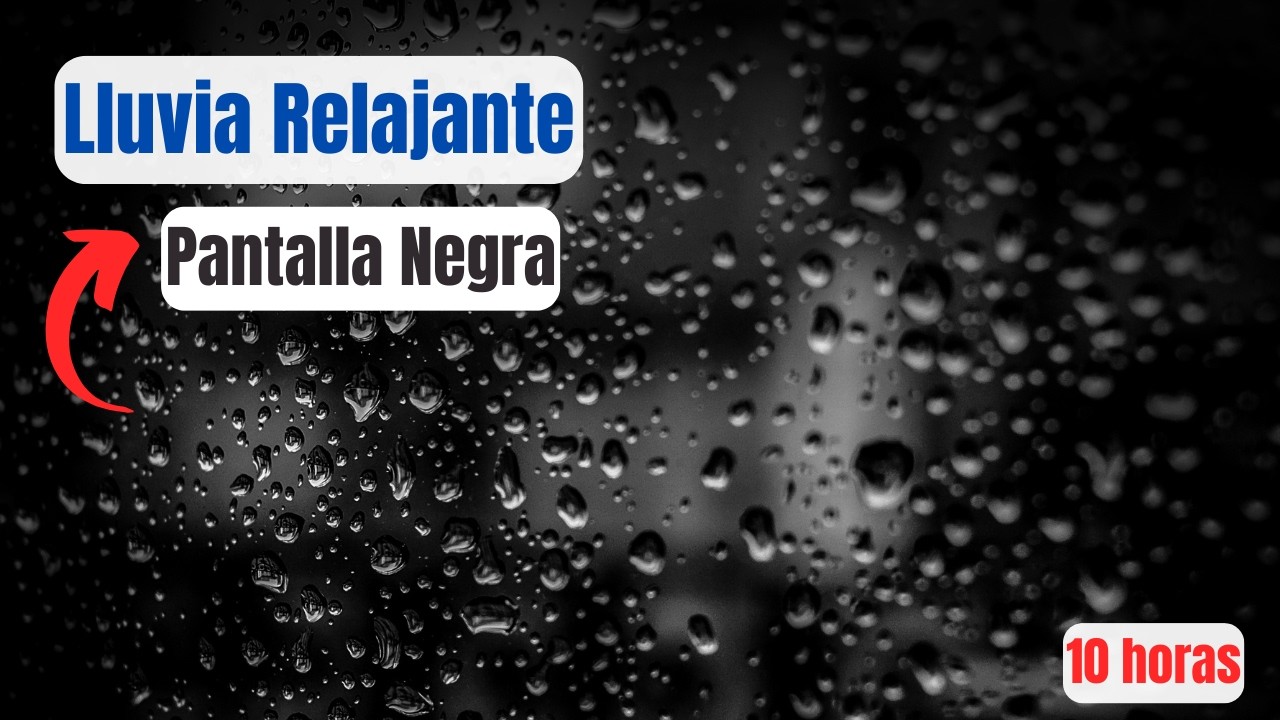 Lluvia Relajante Pantalla Negra 🌧️ | 8 Hours of Relaxing Rain Sounds on Black Screen 🌧️Deep Sleep