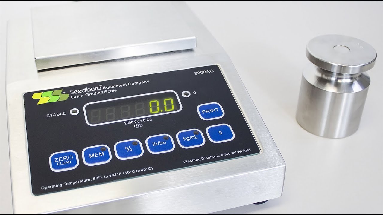 Calibrating The 9000AG Computer Grain Grading Scale
