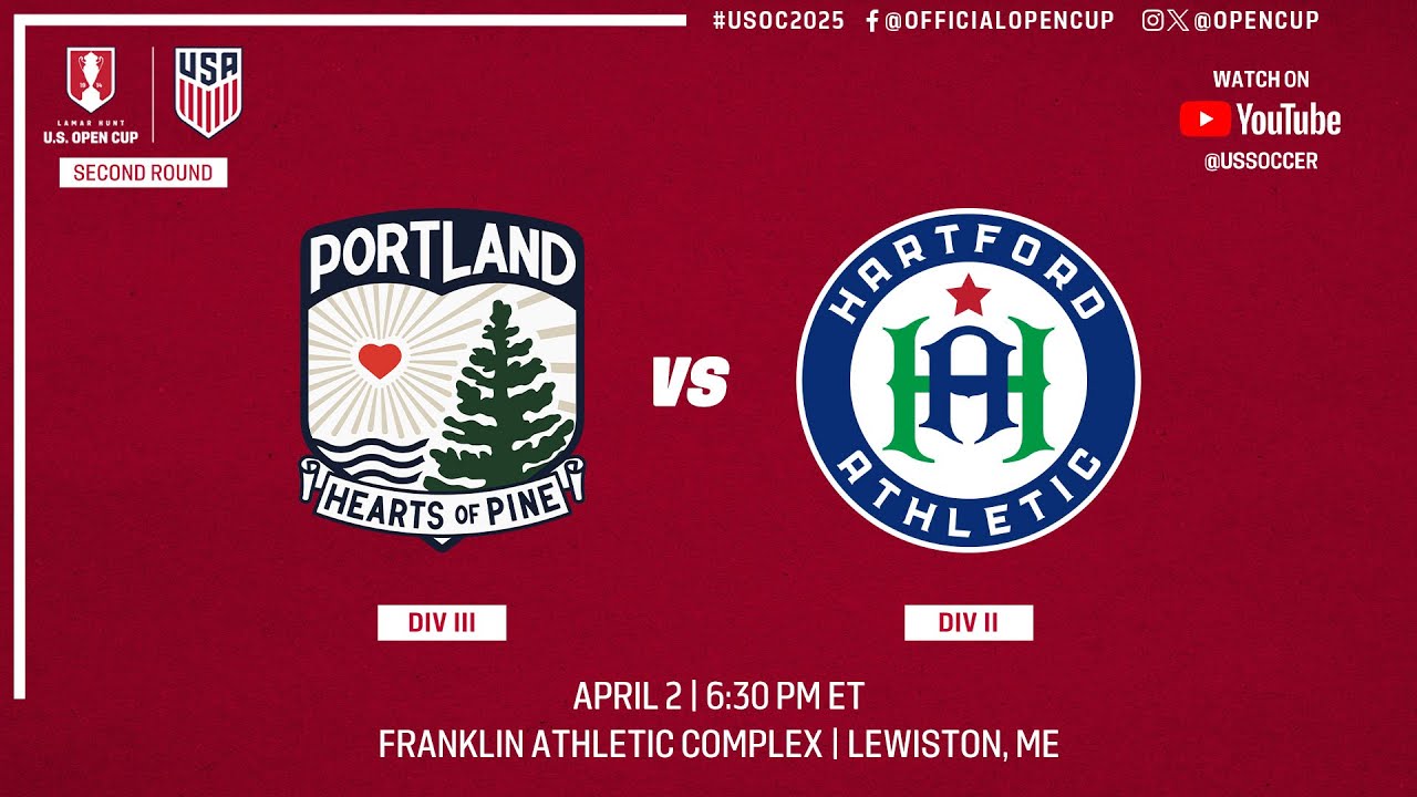2025 Lamar Hunt U.S. Open Cup Round 2: Portland Hearts of Pine vs. Hartford Athletic - 04/02/2025