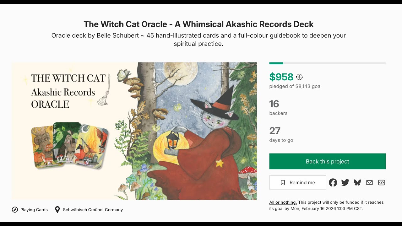 ASMR Current Tarot/Oracle Kickstarter Showcase: The Witch Cat Oracle Deck