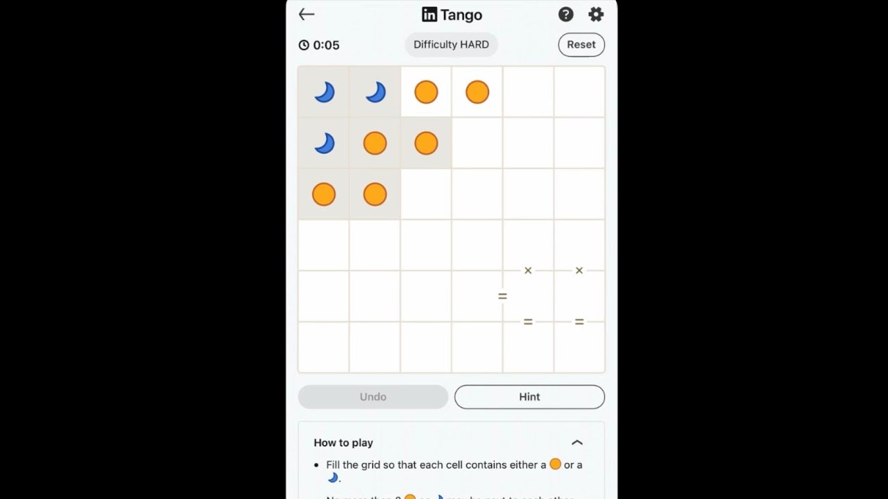LinkedIn Games - Tango #622 Answer | 21 June 2026 #LinkedIn #Games#LinkedIn