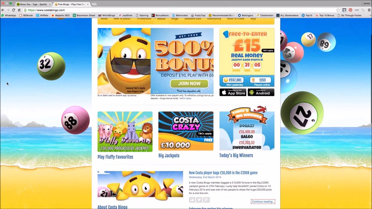 Costa Bingo Promotional Codes