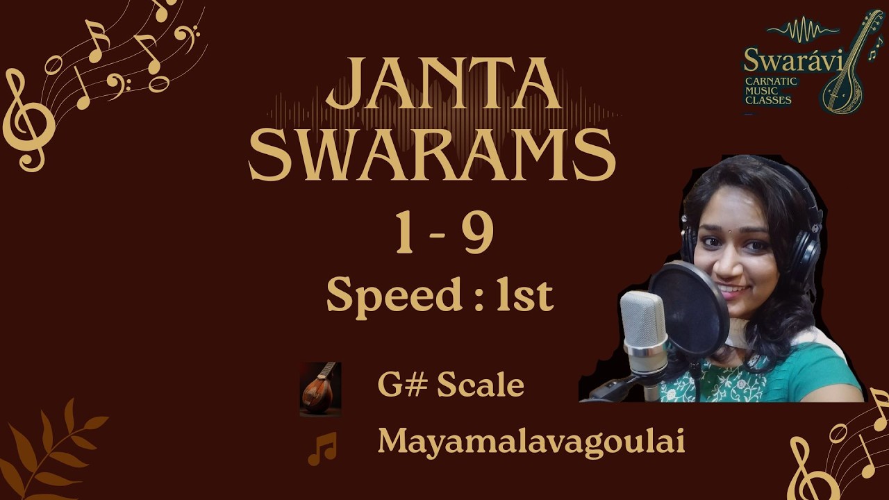 Janta Varisai Exercises | 1-9 | 1st Speed | SwaraviMusicClasses