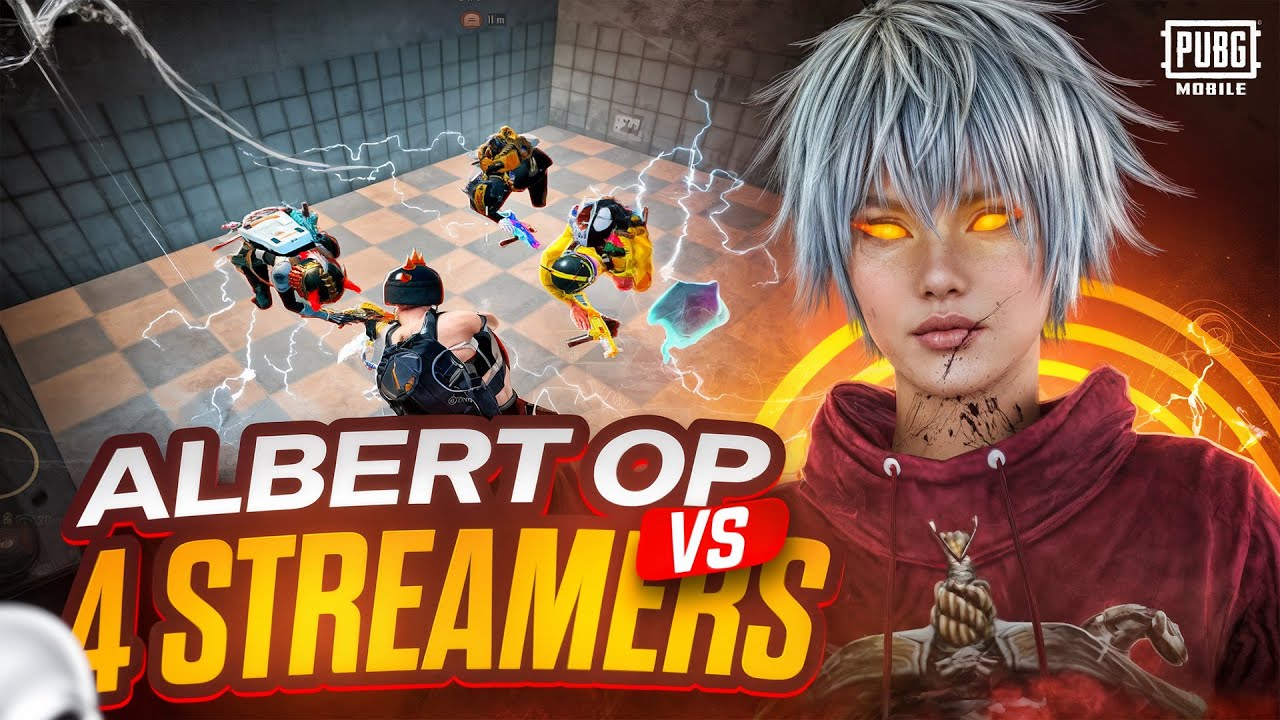 4 стримера против АЛЬБЕРТА oP🔥 СТРИМЕР разозлился после этого💀 | PUBG MOBILE