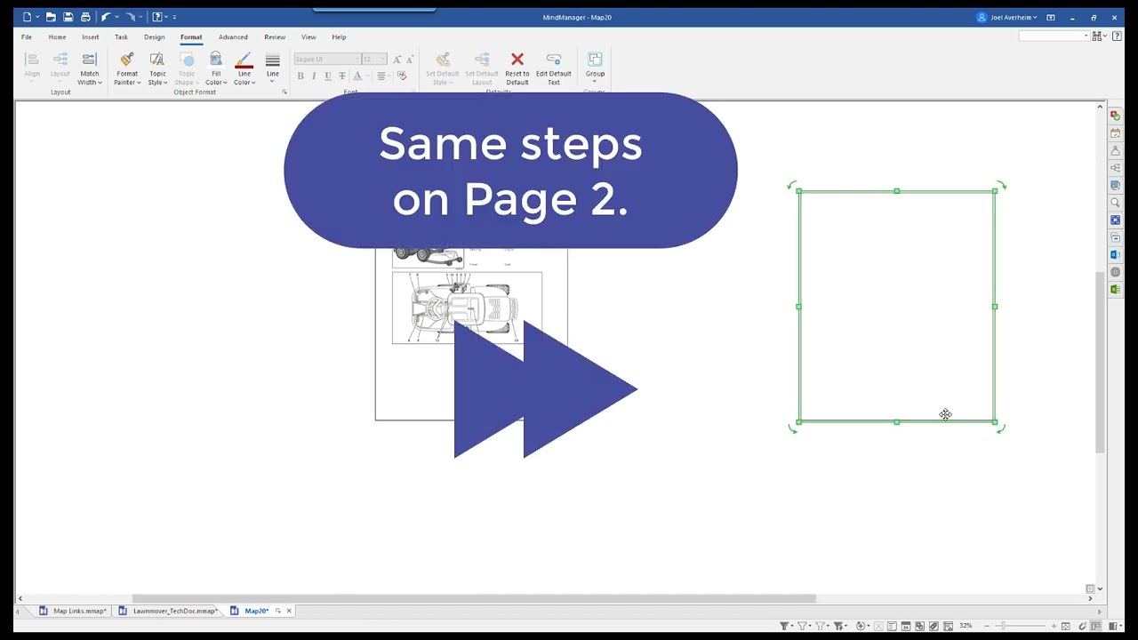 MindManager Links: How to add links using the Lawnmower example