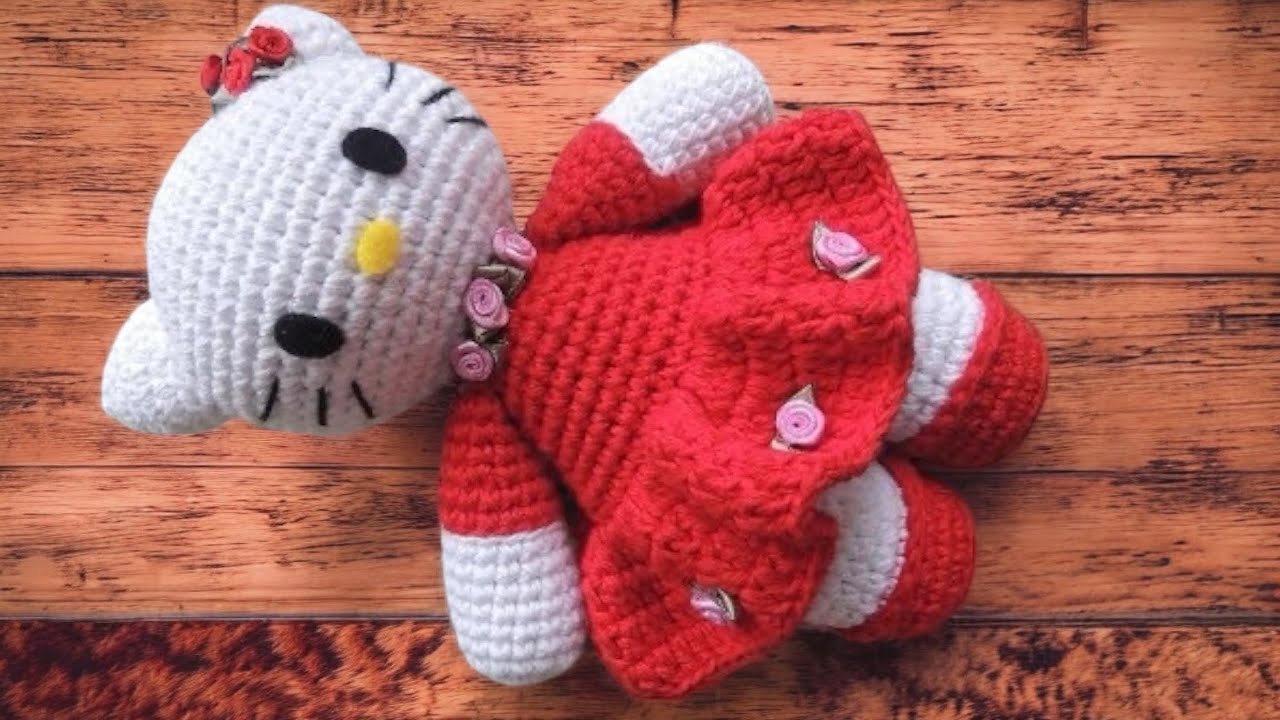 MUÑECA HELLO KITTY TEJIDA A CROCHET - TUTORIAL PASO A PASO