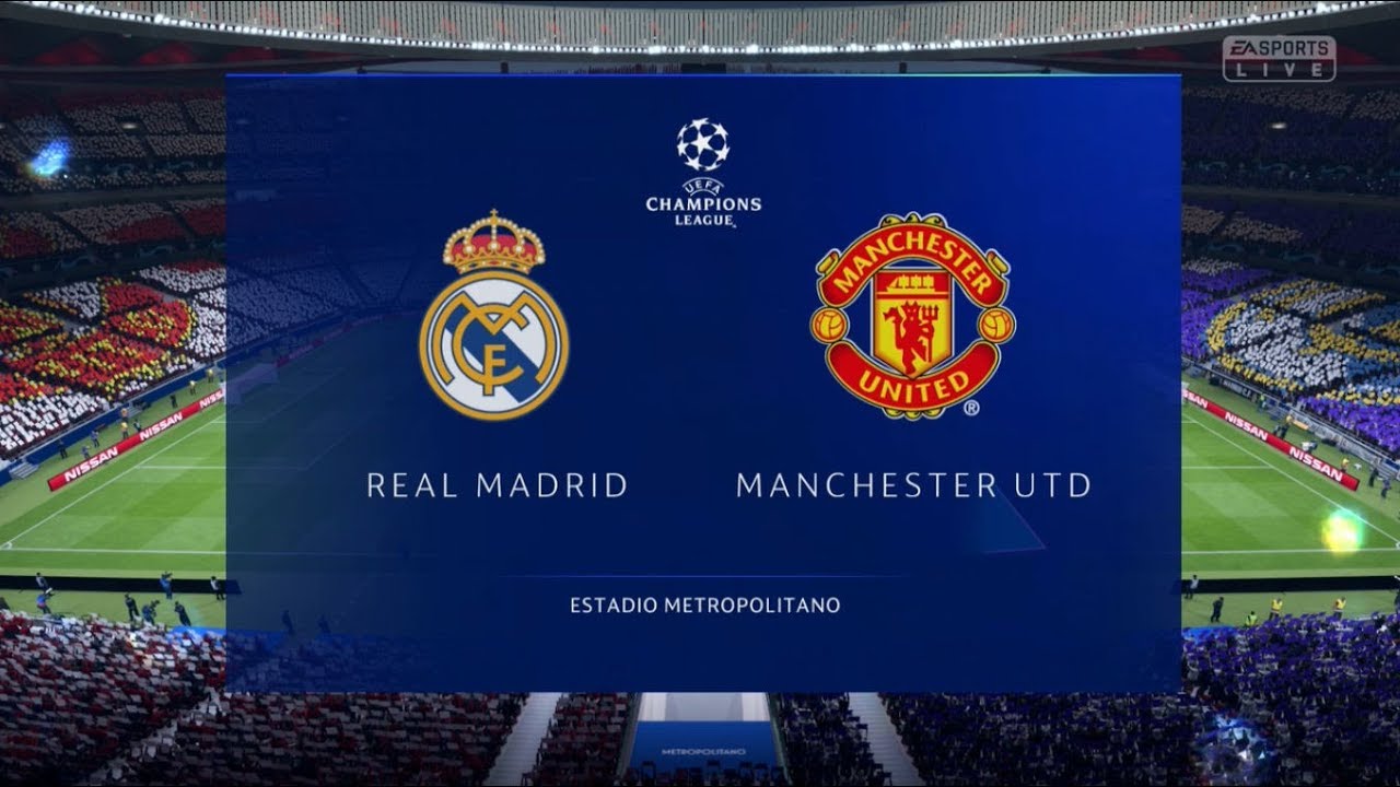 Fifa 19 | Real Madrid v Man Utd | Uefa Champions League Final | Full Match Gameplay