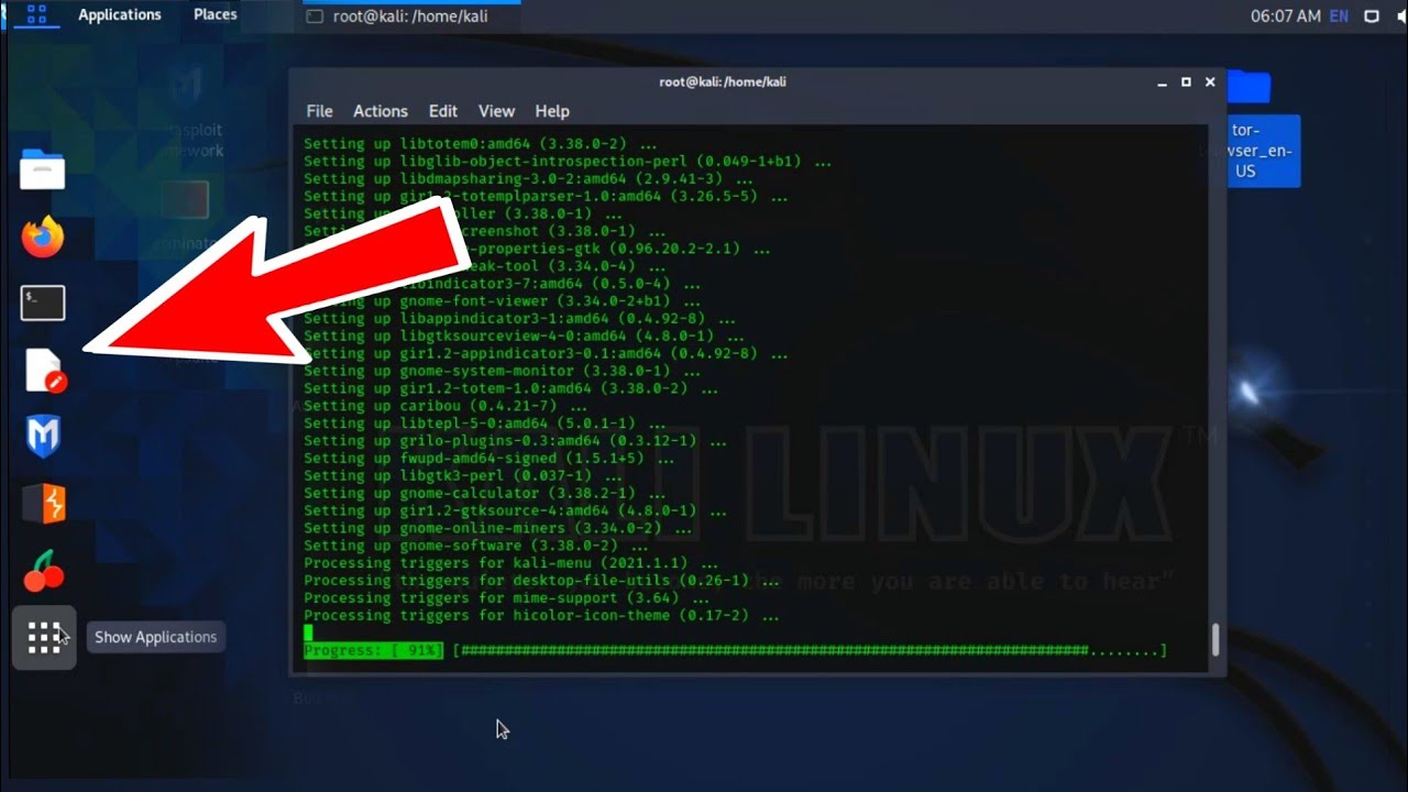 Customize kali linux l Change from XFCE to GNOME Kali Linux  2020.4 | How to add side bar on linux