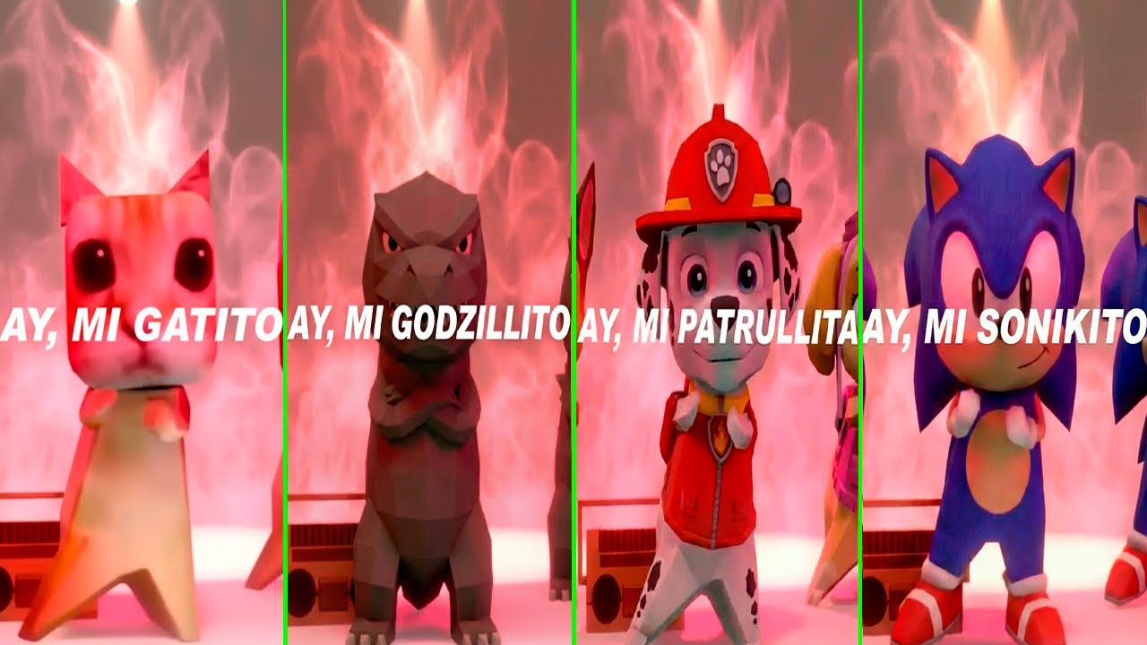 Ay mi Gatito Miau, Miau vs Ay mi Godzillito Grr vs Ay mi Patrullita Guau  vs Ay mi Sonikito Zoom