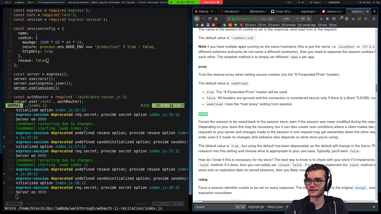 WebAuth II - Cookies and CORS