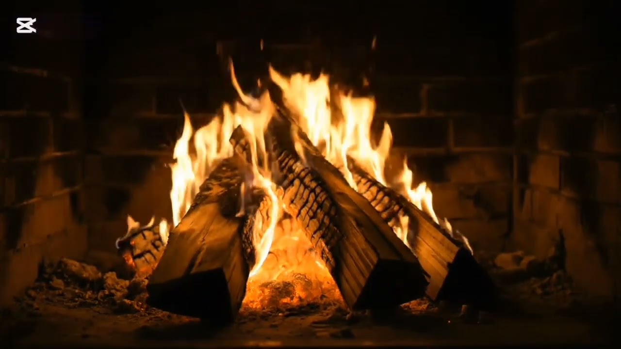 Warm Crackling Fire  Cozy Fireplace for Relaxation