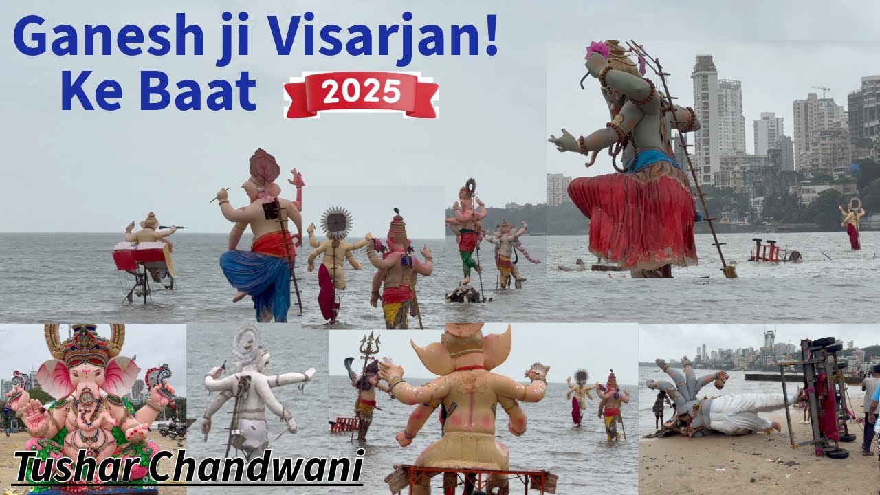 Ganesh Visarjan ho jaane Ke Baad | 4K | Yeh Kya! Girgaon Chowpatty Per Sab Murthy Khade Hai😲2025