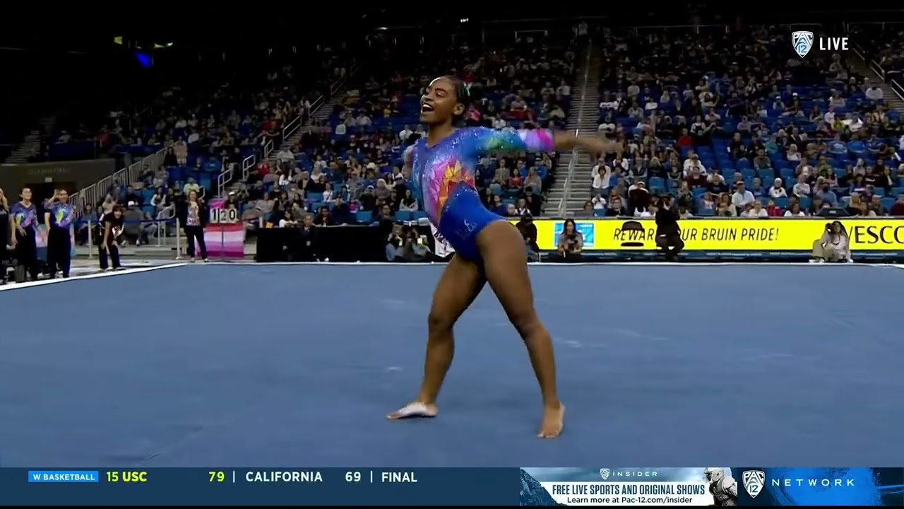 Selena Harris Near Perfect Floor UCLA vs Arizona 2024 9.975