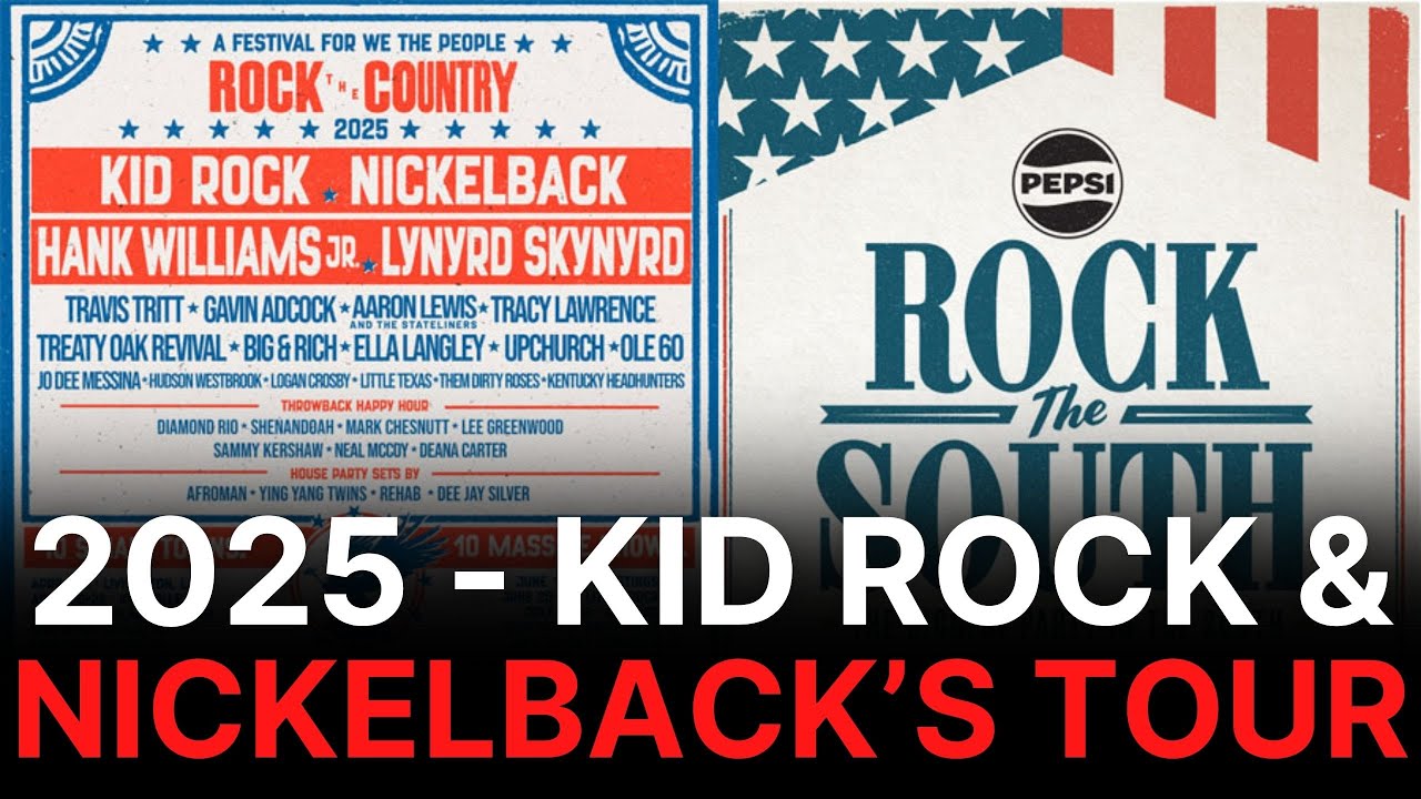 Kid Rock & Nickelback's 2025 Rock the Country Tour