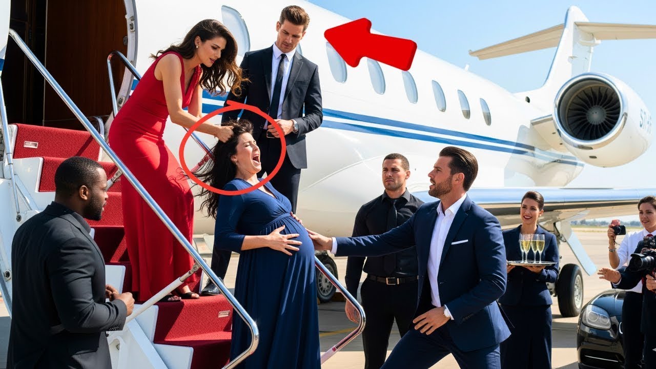 Amante puxou o cabelo da esposa grávida no jato, mas o irmão bilionário as fez se arrepender
