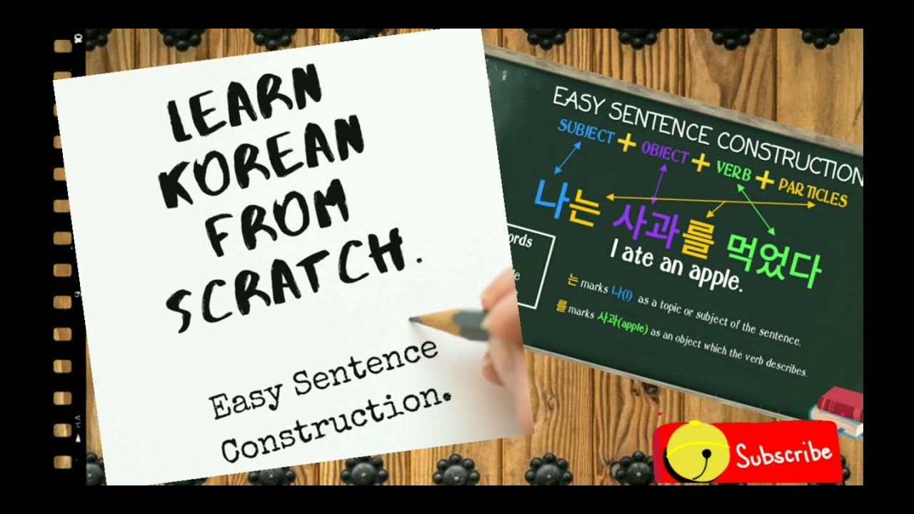 LEARN KOREAN FROM SCRATCH| How to construct a sentence|easy way