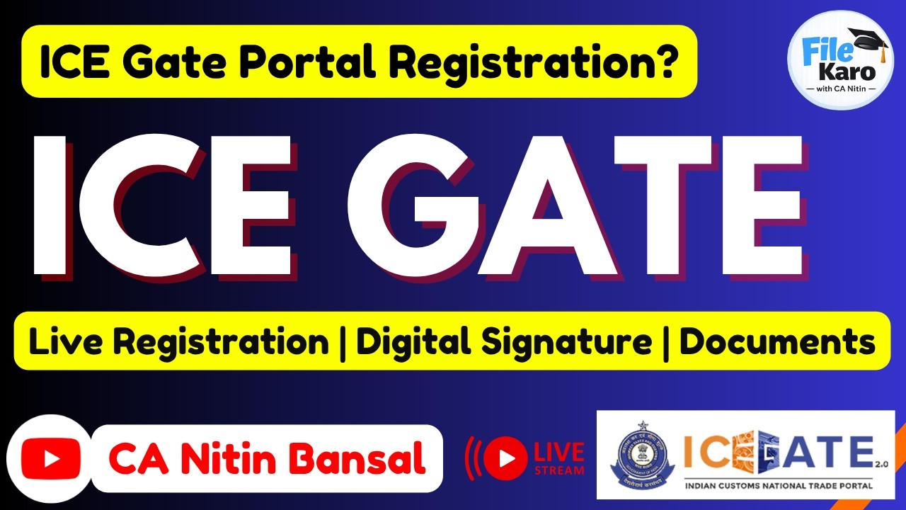 ICEGATE portal registration | ICEGATE Registration Process | ICEGate Registration Online