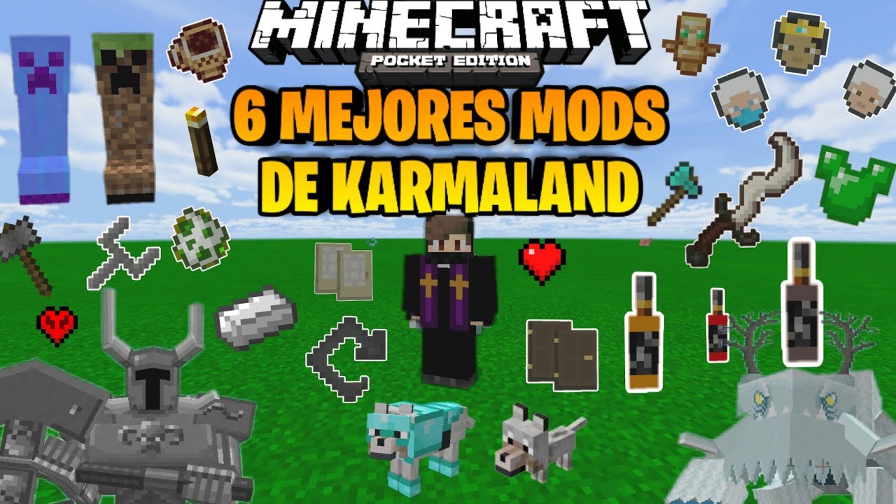 TOP 6 MEJORES MODS de KARMALAND 4 para MINECRAFT PE 1.16.1 y 1.16.10- Parte 9 MODS EPICOS MCPE 1.16