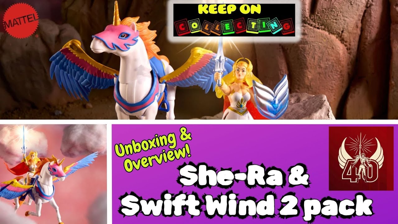 She-Ra & Swift Wind 2 pack - Masters of the Universe Cartoon Collection - Mattel Creations