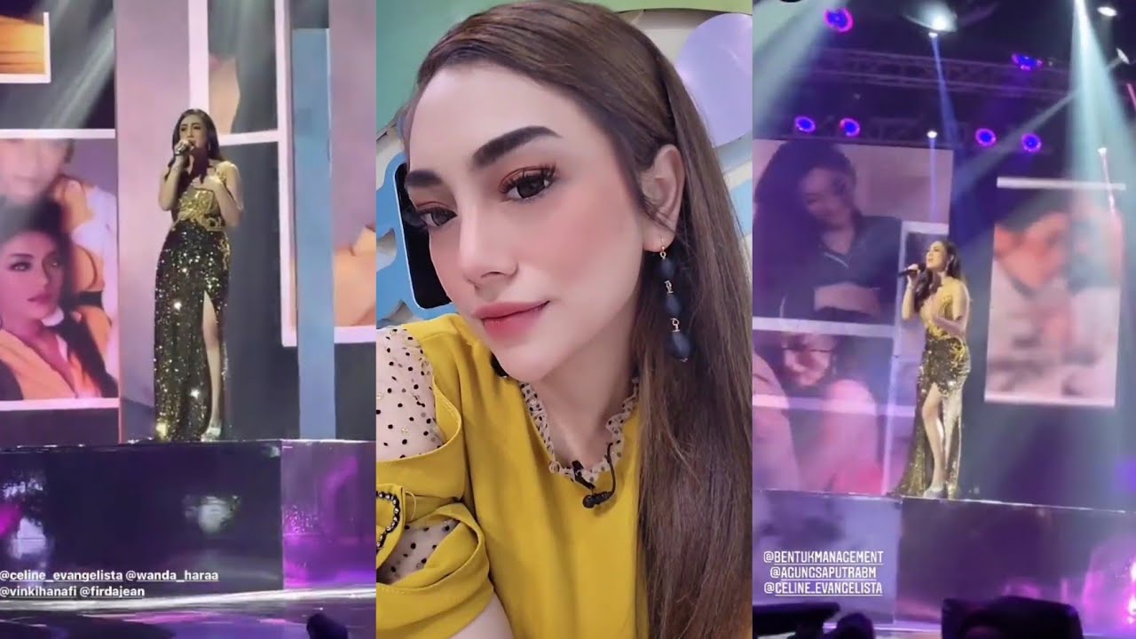Cantiknya penampilan Celine evangelista di acara infotainment award