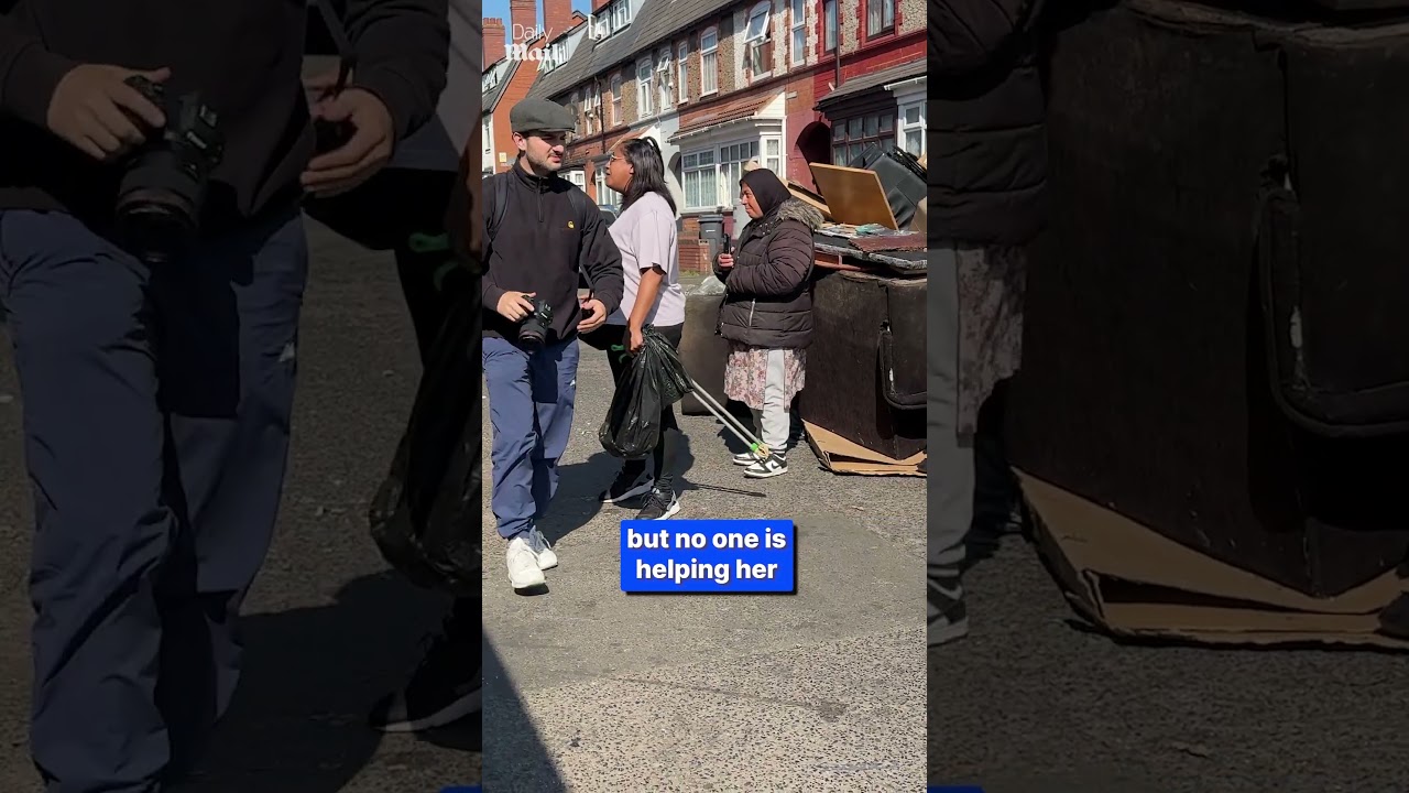 Woman furious at mess of her street in the UK
