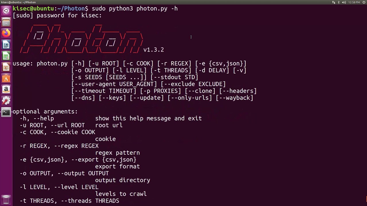 Photon Scanner: How to Scrape Web OSINT Data