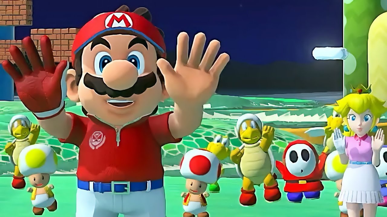 Mario Golf Super Rush Mario vs Luigi vs Peach in All Star Summit