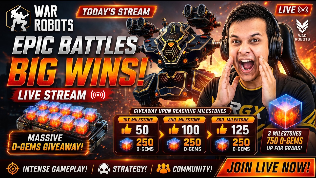 War Robots Live 2026 | Best Robot Gameplay + D-Gems Giveaway