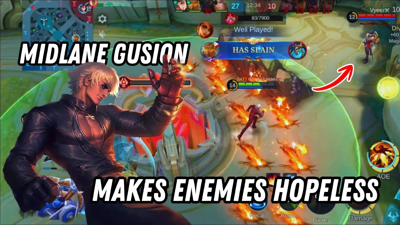 MIDLANE GUSION COULD DO THIS  | Gusion Gameplay MLBB