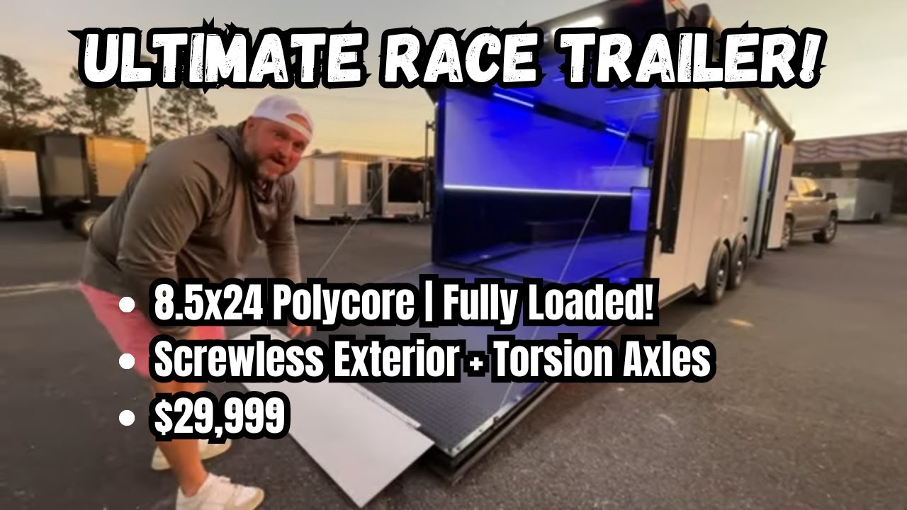 Polycore Race Trailer: Ultimate 8.5x24 Screwless Exterior Race Car Hauler | Renown Cargo Trailers