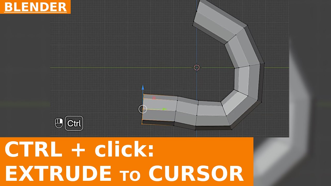 Blender Quick Tip | The Extrude to Cursor Tool (CTRL + Right-Click)