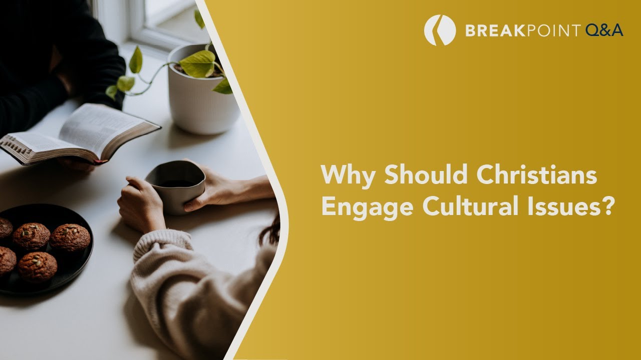 Why Should Christians Engage Cultural Issues?
