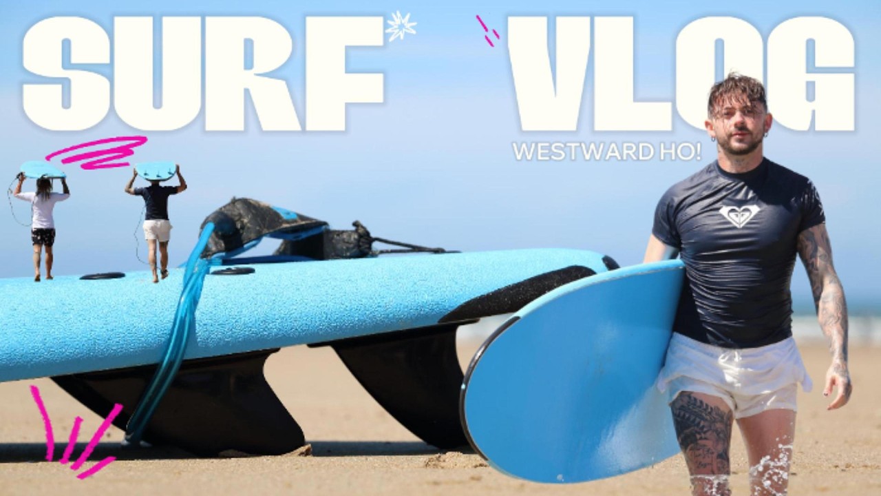 GLENNDA goes surfing for the first time!