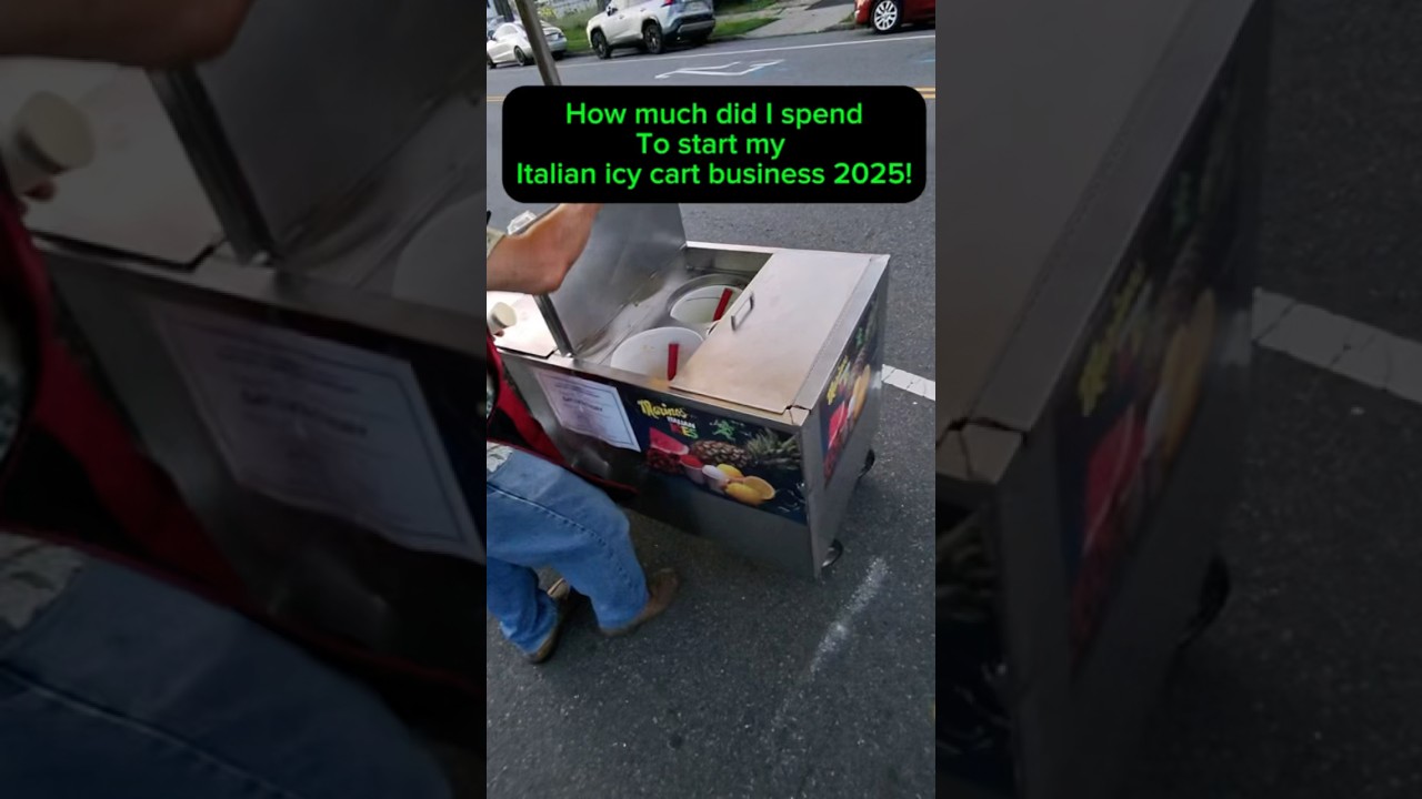How much does it cost to start Italian icy cart business 2025! #waterice #italianice #business