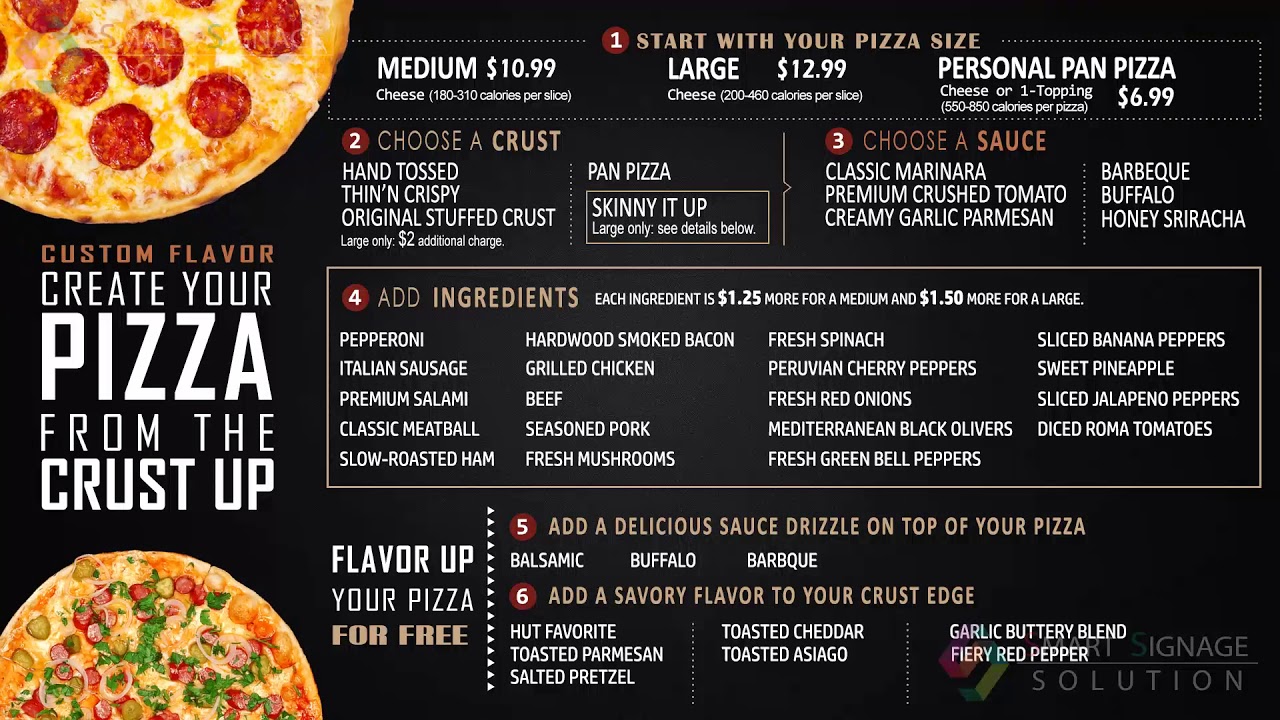 Pizza Digital Menu Board (Smart Signage Solution)