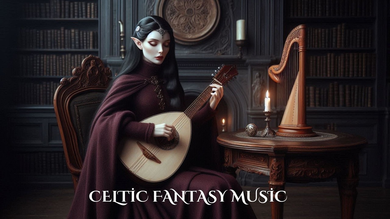 Forgotten Library Whispers | Deep Focus Celtic Fantasy | Relaxing Lute & Harp for Study ✨