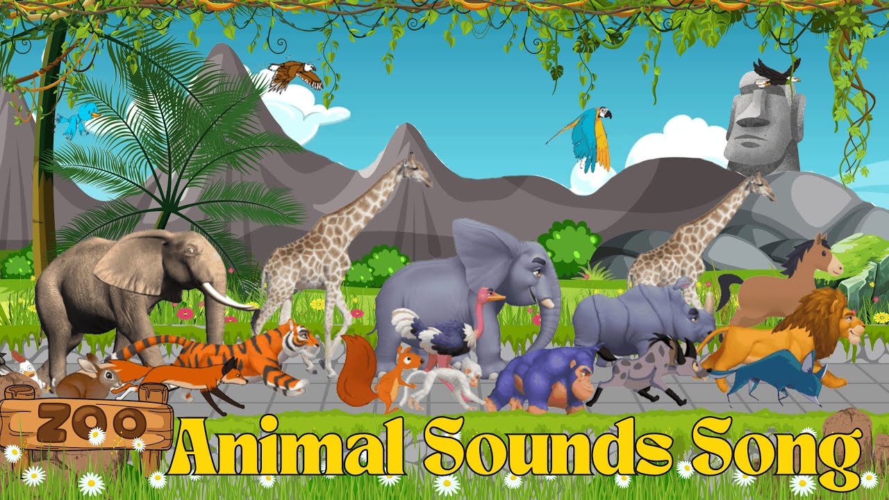Animal Sounds Song for Kids | Fun Animal Rhymes in the Valley | Fun and Easy Animal Sounds for Kids