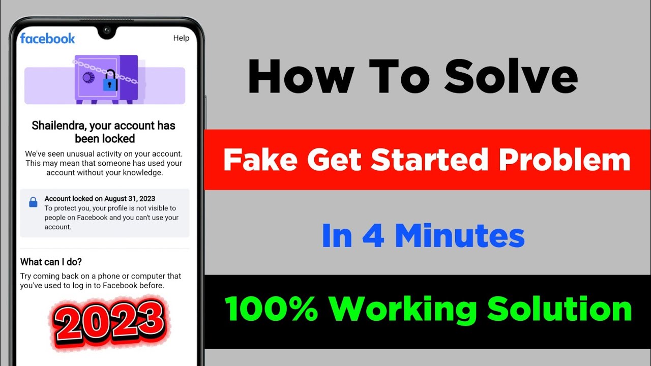 facebook account locked how to unlock get started option not showing fake get started problem 100% 🥰