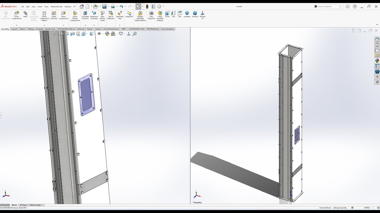Solidworks Tutorial # 256  Elevator Glass Casing in Sheet Metal Assembly by SW Easy Design