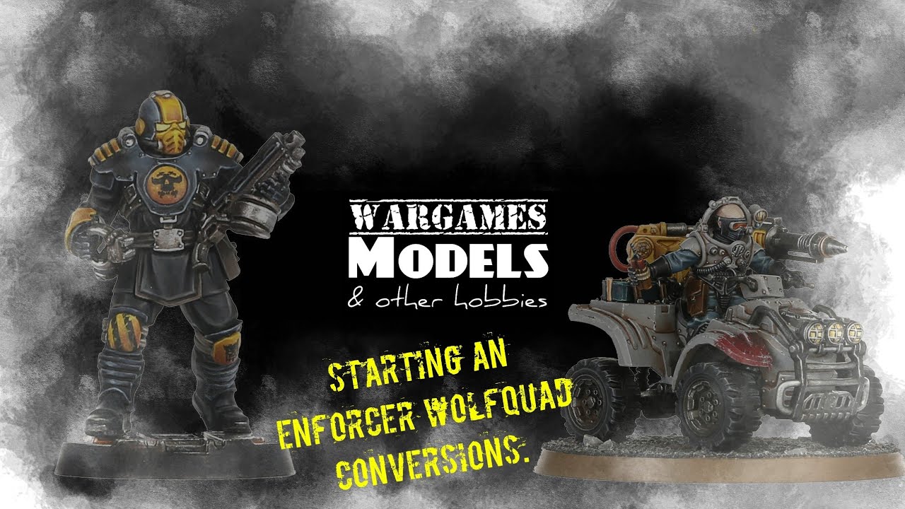 Starting work on a Necromunda Palatine Enforcer Wolfquad conversion.
