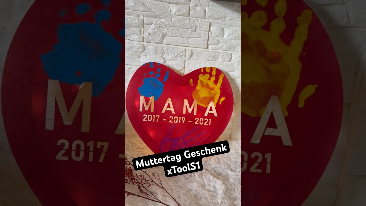 Leinwand schneiden und färben - Muttertag - 