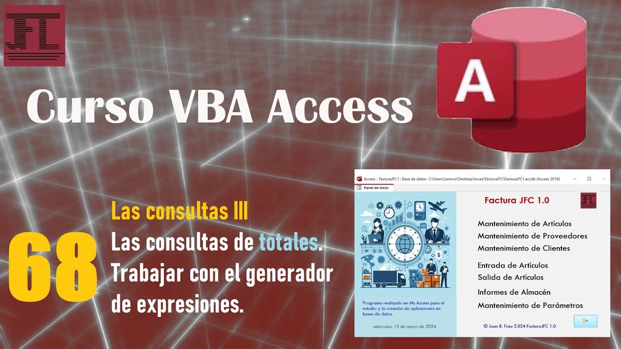 Video 68 ‐ Curso Vba Access. Las consultas de totales.