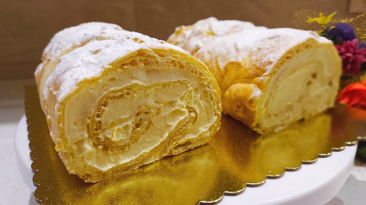 Нежный Заварной Рулет Карпатка С Заварным Кремом На Новогодний Стол✨